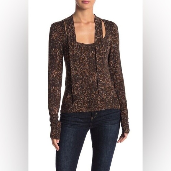 Free People Tops - Free People Cheetah Top
